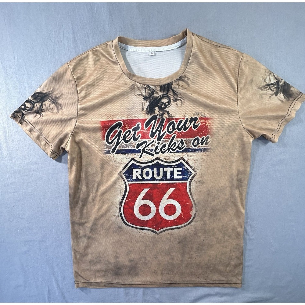 Route‎ 66 T-shirt Men's Large  Get Your Kicks On Route 66